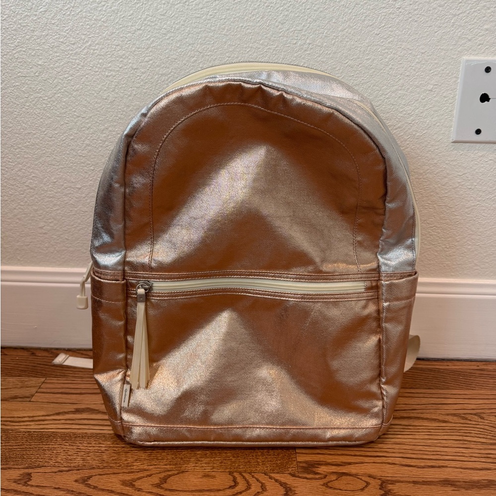 Quince Metallic Gold and Silver Backpack